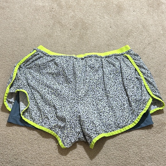 Nike Gray and Yellow Athletic Shorts - Picture 2 of 3